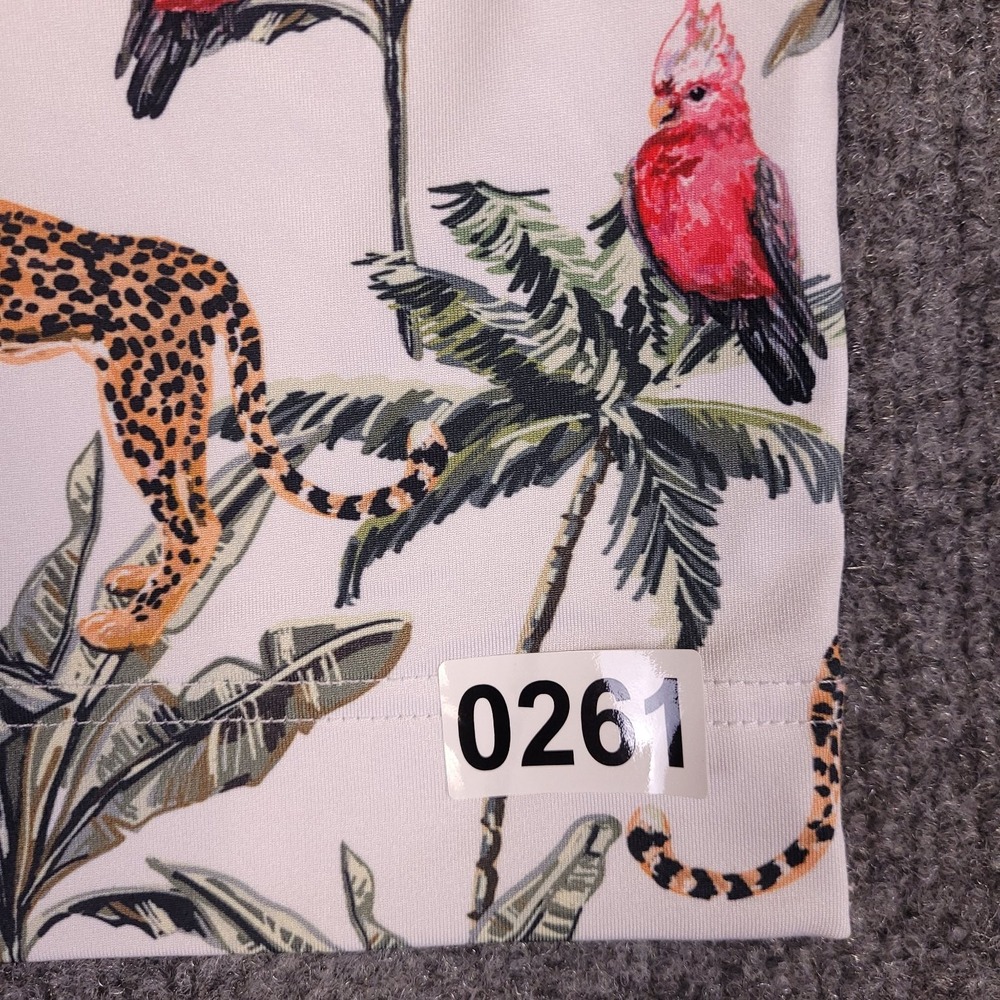 Deolax Men's XXL Golf Polo Shirt Bird Leopard Tropical Print Stretch - Picture 11 of 11